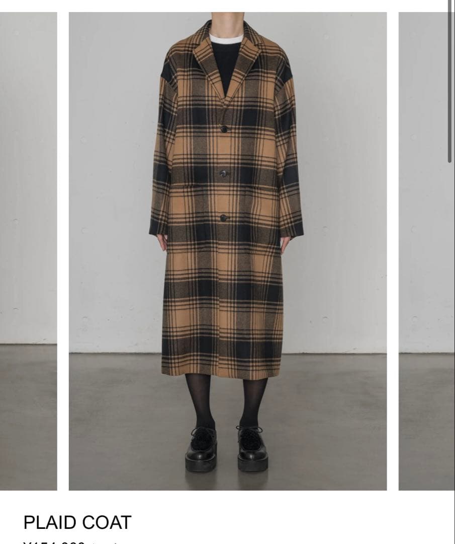 【完売品】HYKE 25AW PLAID COAT size1