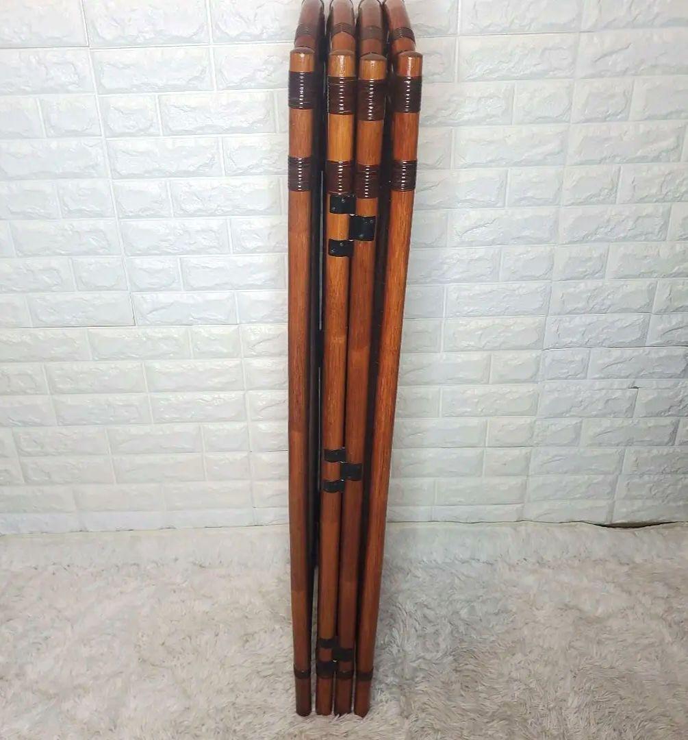 ラタン製アーチ型パーテーション 4パネル