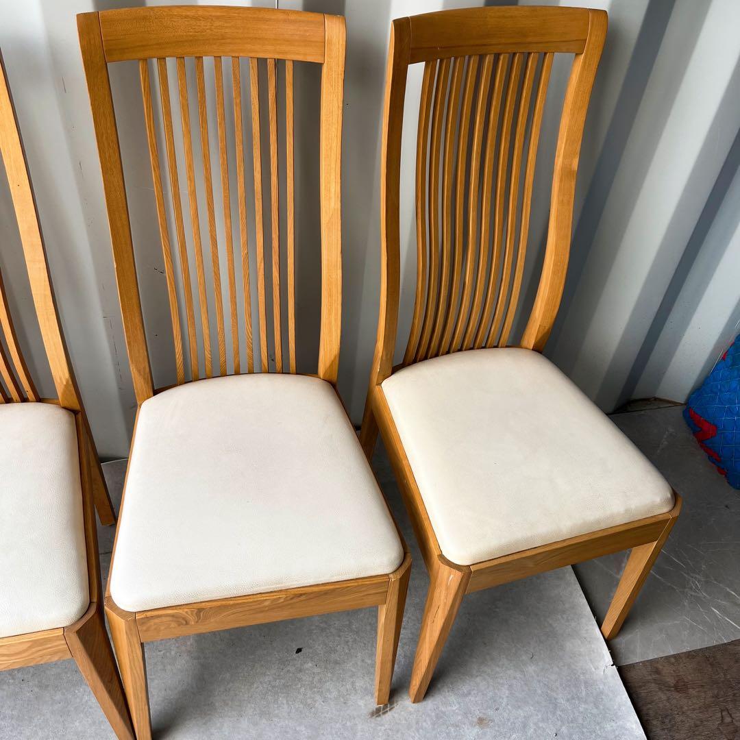 大塚家具 北欧風天然木ナチュラルダイニングテーブル&チェア4脚　ダイニングセット