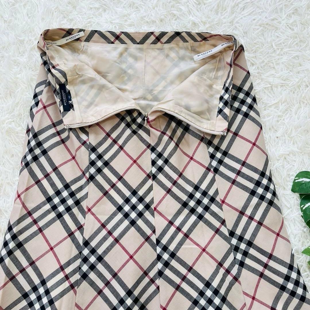 美品XL✨バーバリーロンドン　ノバチェックフレアスカート　メガチェック三陽商会
