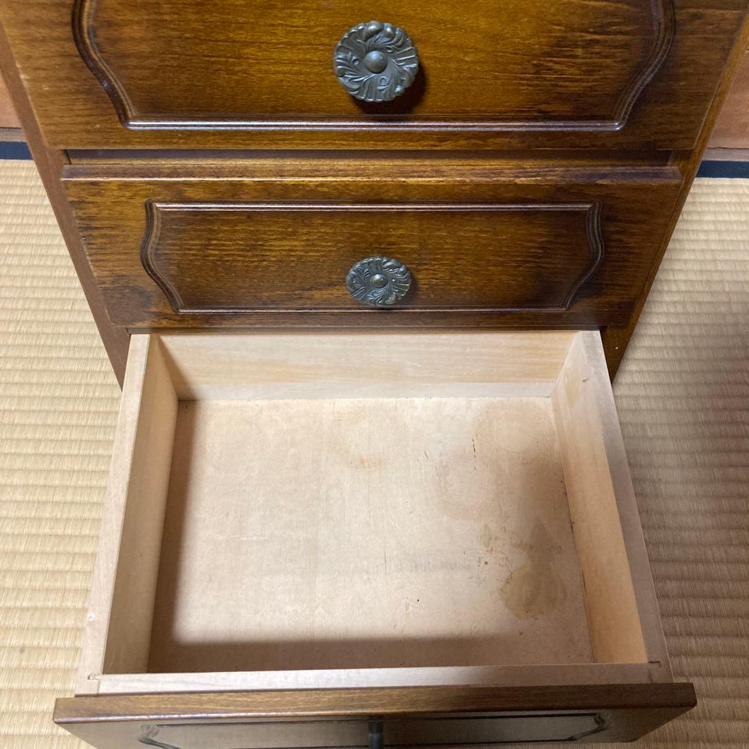 カリモク家具 コロニアル 電話台 引き出し4段 ブナ材 カントリー調 クラシック