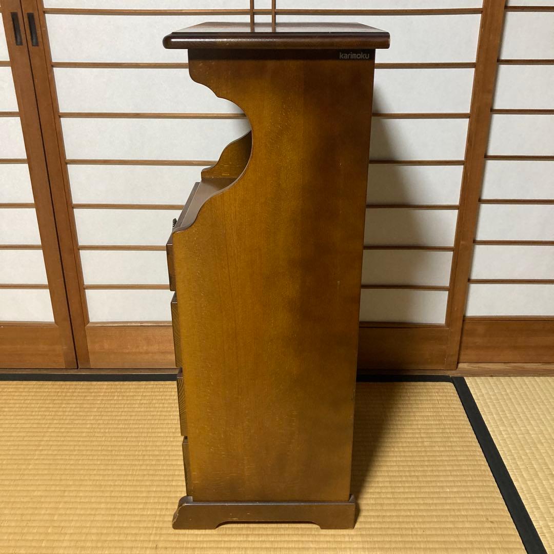 カリモク家具 コロニアル 電話台 引き出し4段 ブナ材 カントリー調 クラシック