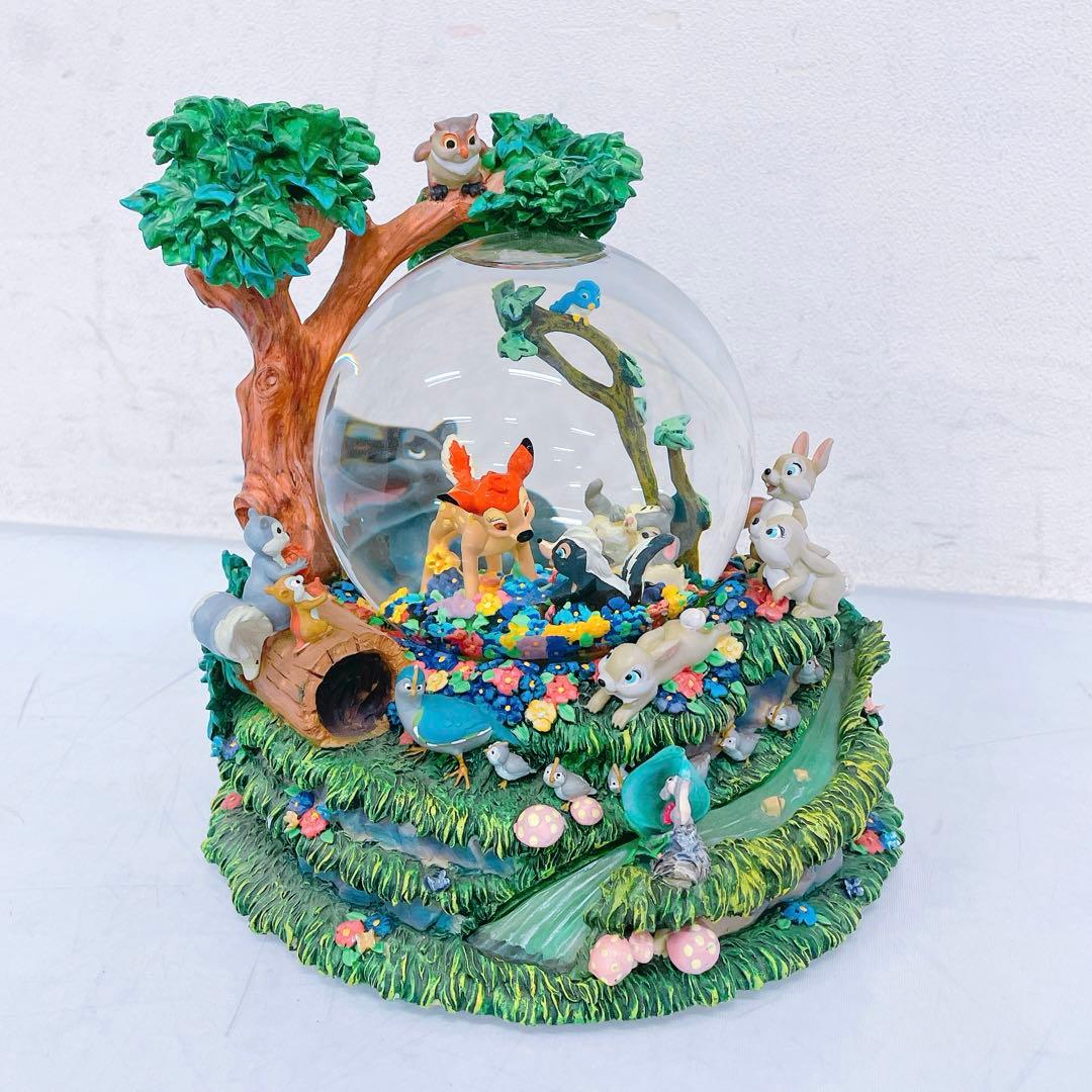 4FM80 Disney ディズニー バンビ スノードーム オルゴール 雑貨