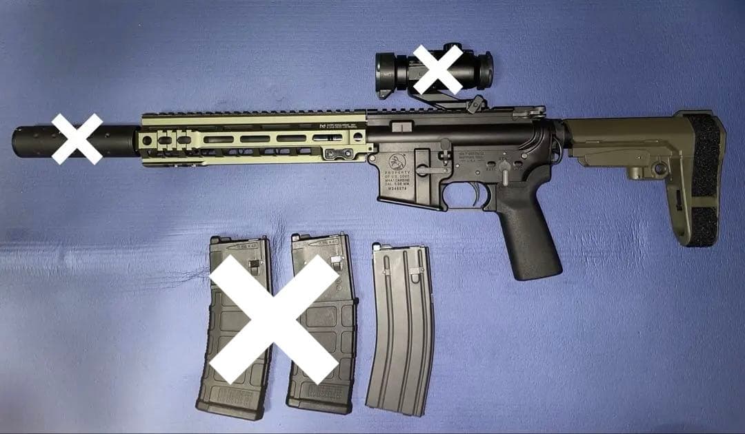 1月3日出品取消予定 東京マルイ ガスブローバック M4 MWSカスタム