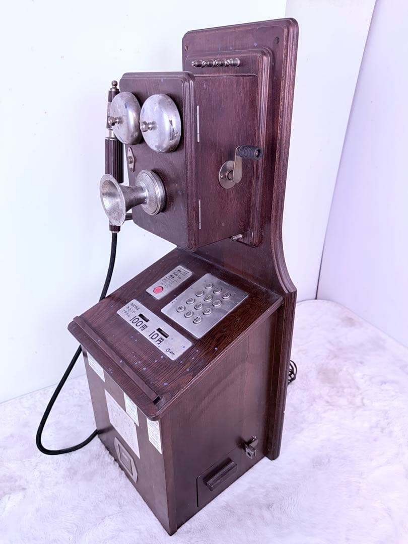 貴重品♪昭和レトロ NTT クラシックピンク電話 公衆電話型 オルゴール付き