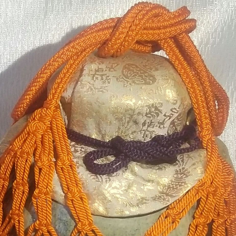 【茶道具】高取釉飾壺　口切茶事　森岡嘉祥造　共箱付き 7160