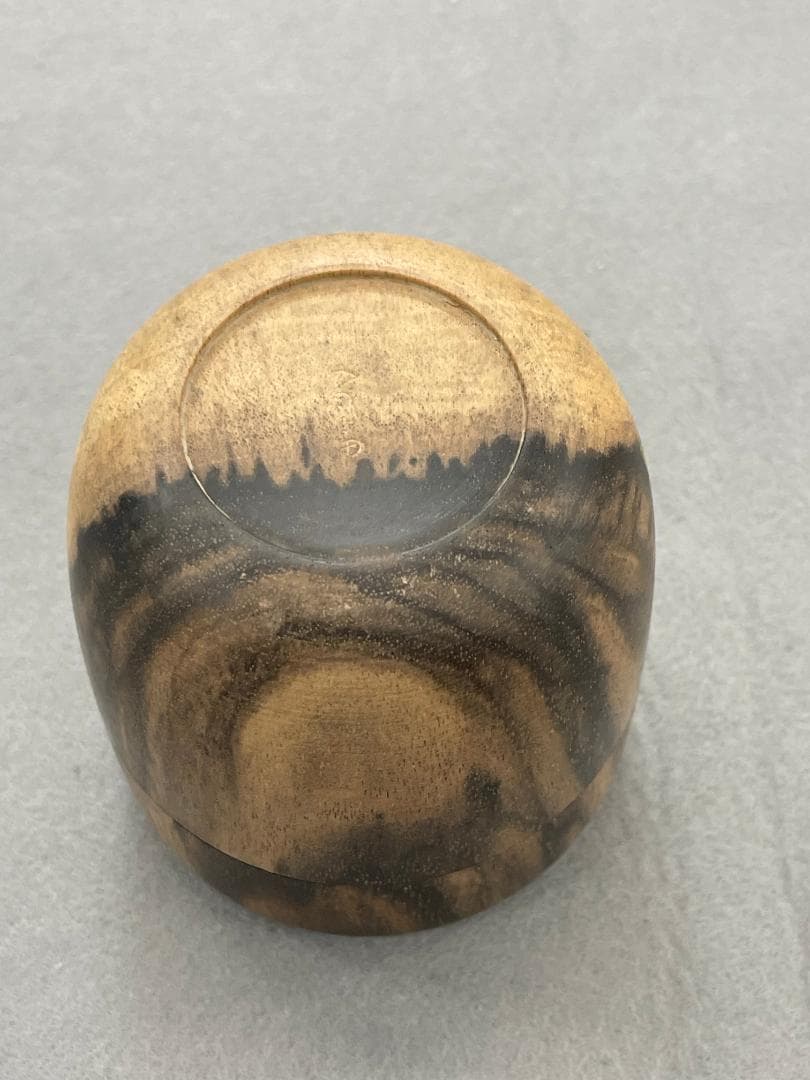 茶道具　百福作　黒柿製　棗　箱付