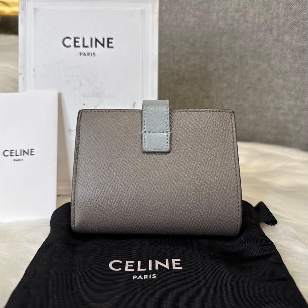 CELINE セリーヌ スモールストラップウォレット ペブル ミネラル