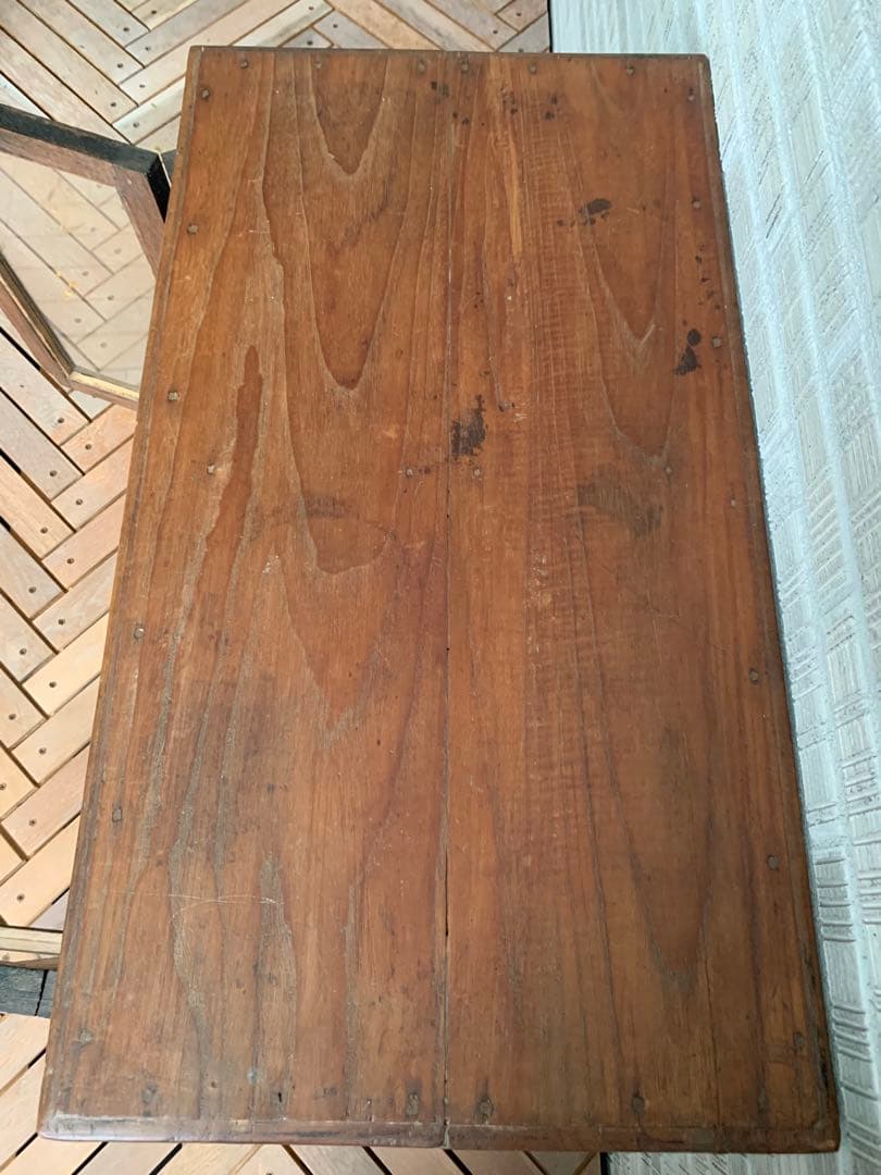 ビンテージ　古家具　リメイク　ショーケース　アイアン脚