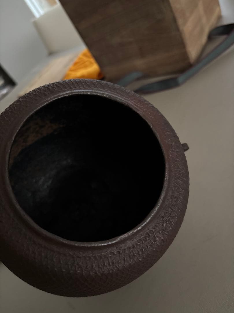 畠春斎氏 茶道具 茶釜 編地文 尻張釜