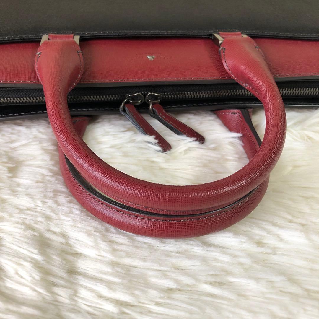 未使用級 フジタカ ディアマン レザー ビジネスバッグ 2way A4B4収納可