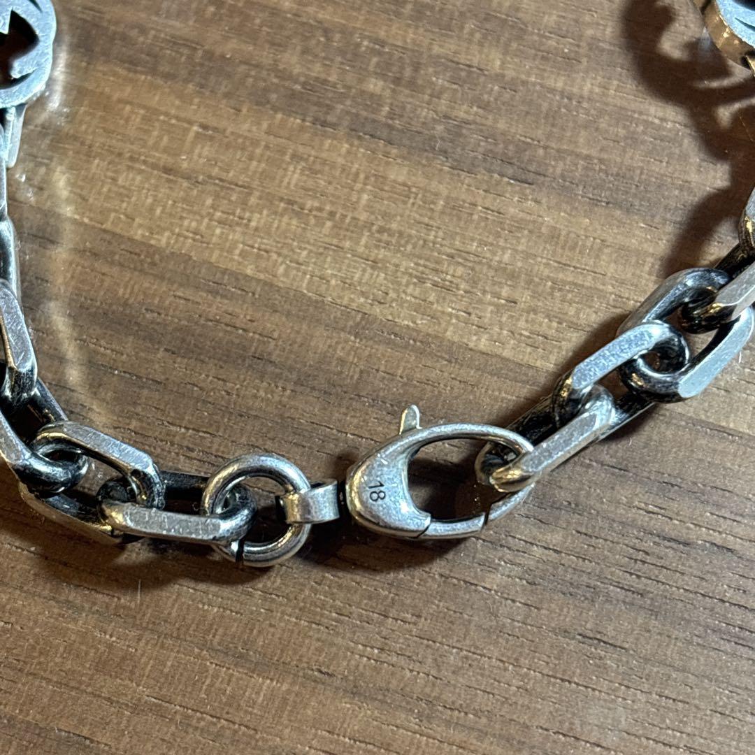 正規品　GUCCI　インターロッキング　ブレスレット　18号