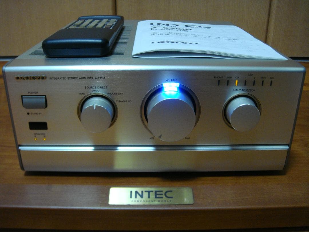 整備済 程度良 ONKYOオンキョー プリメイン A-922M 取説リモコン付