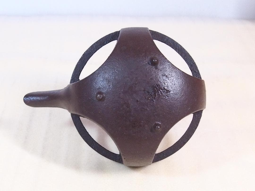 【未使用】佐藤浄清 七宝 銚子 山水染付替え蓋付き 酒次/酒注ぎ 酒器/鉄器