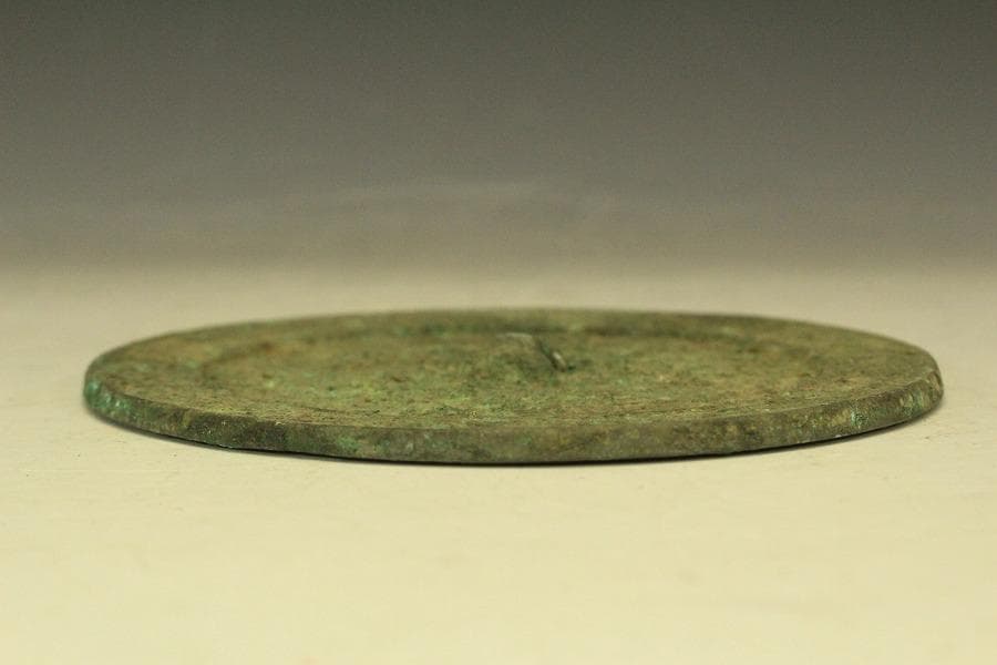 中国美術 青銅鏡 饕餮紋 時代物(HA507)