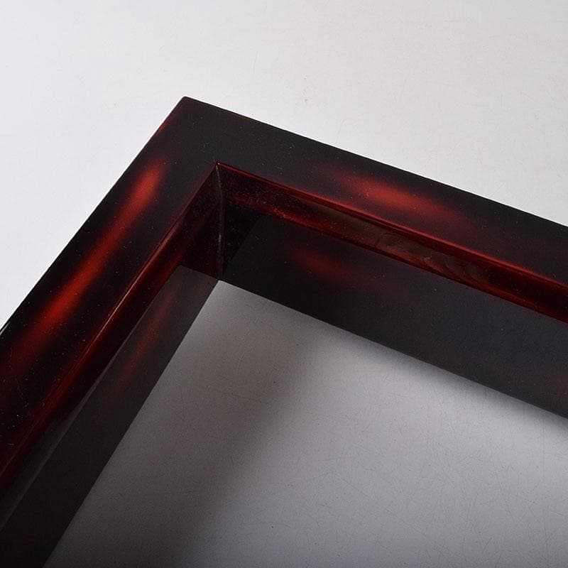 茶道具　塗師　岡本陽斎造　根来塗　炉縁　共箱　C　7873C