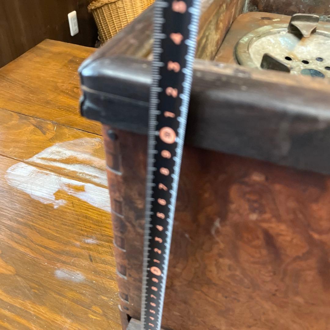 【骨董】関東火鉢　長火鉢　木製　明治・大正時代作　レトロ　道具