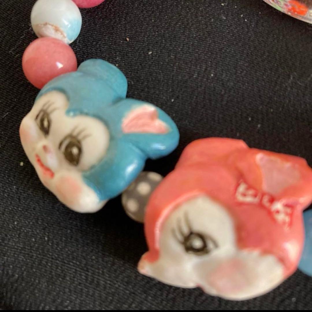 【種名　日本鹿の角】オリジナル彫刻使用⭐️ 昭和レトロな バンビとマウス⭐️☆匿名