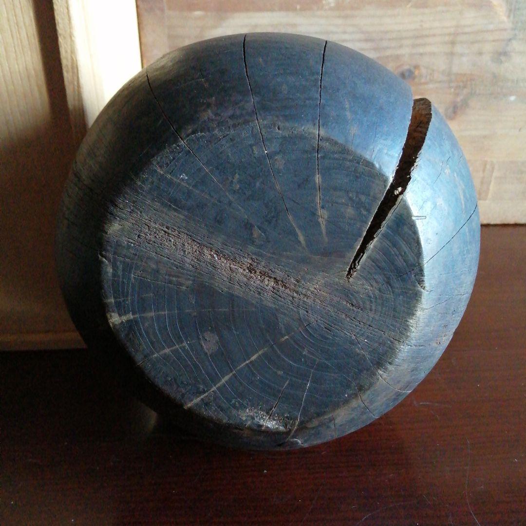 達磨　木彫　24.5cm　江戸期