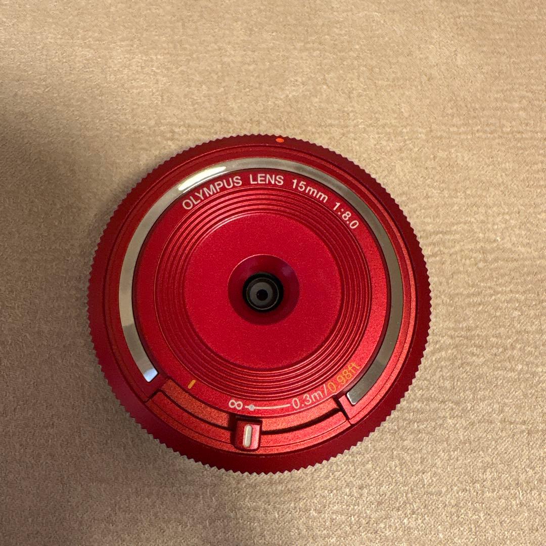 ✨美品✨　OLYMPUS 15mm f/1.8 レンズ レッド