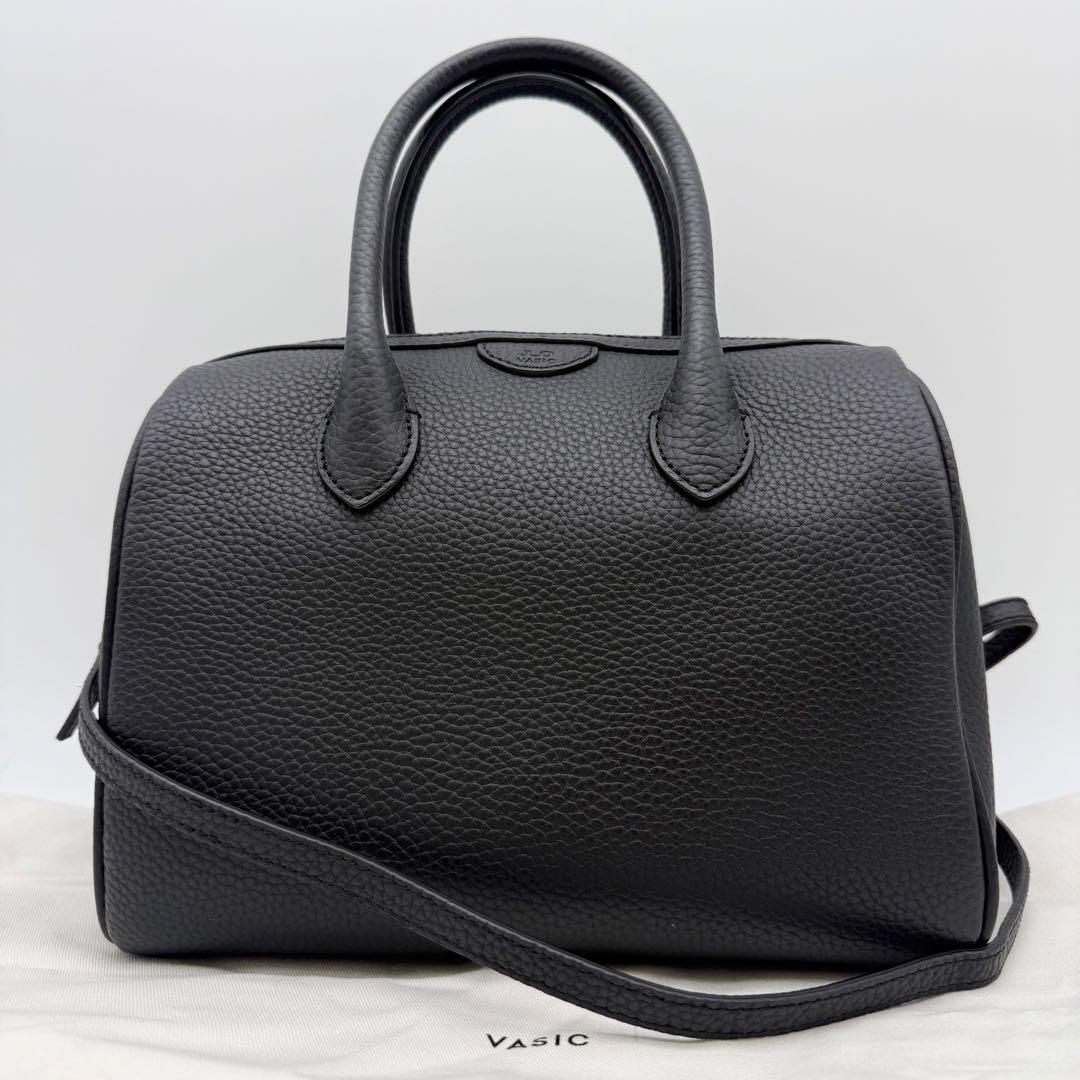 【未使用級】VASIC ヤンチェオンテンバール 2way ハンドバッグ 黒