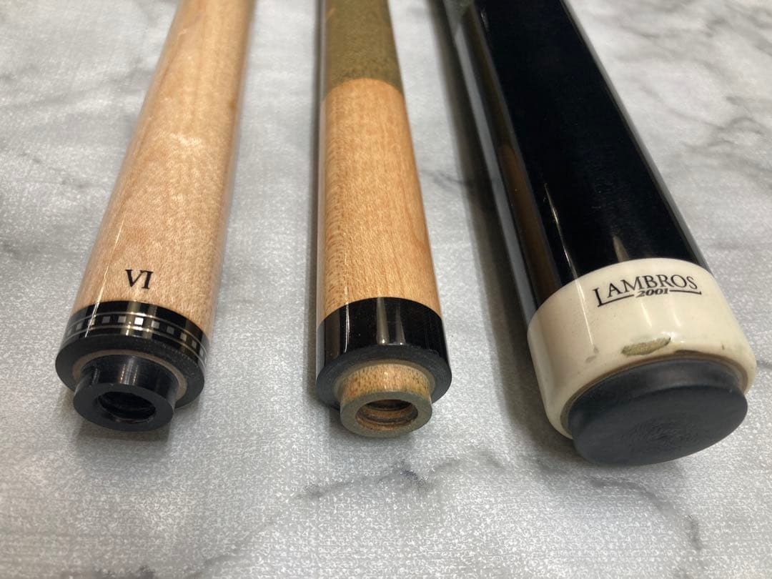 LAMBROSキュー　ビリヤードキュー シャフト2本セット