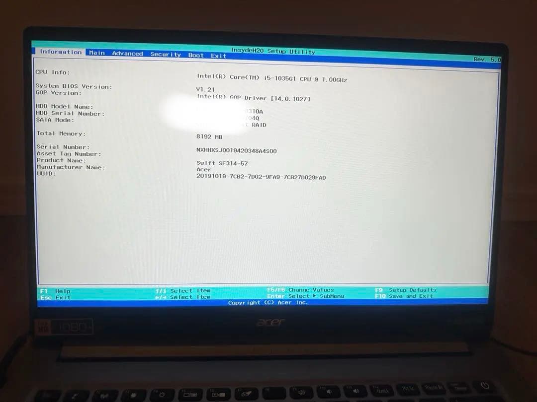 【ジャンク】Acer N19H4 ノートPC