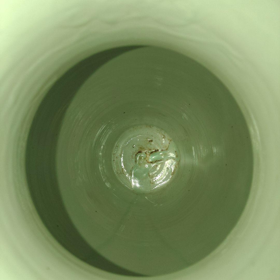 古九谷焼　赤絵人物草花文花瓶