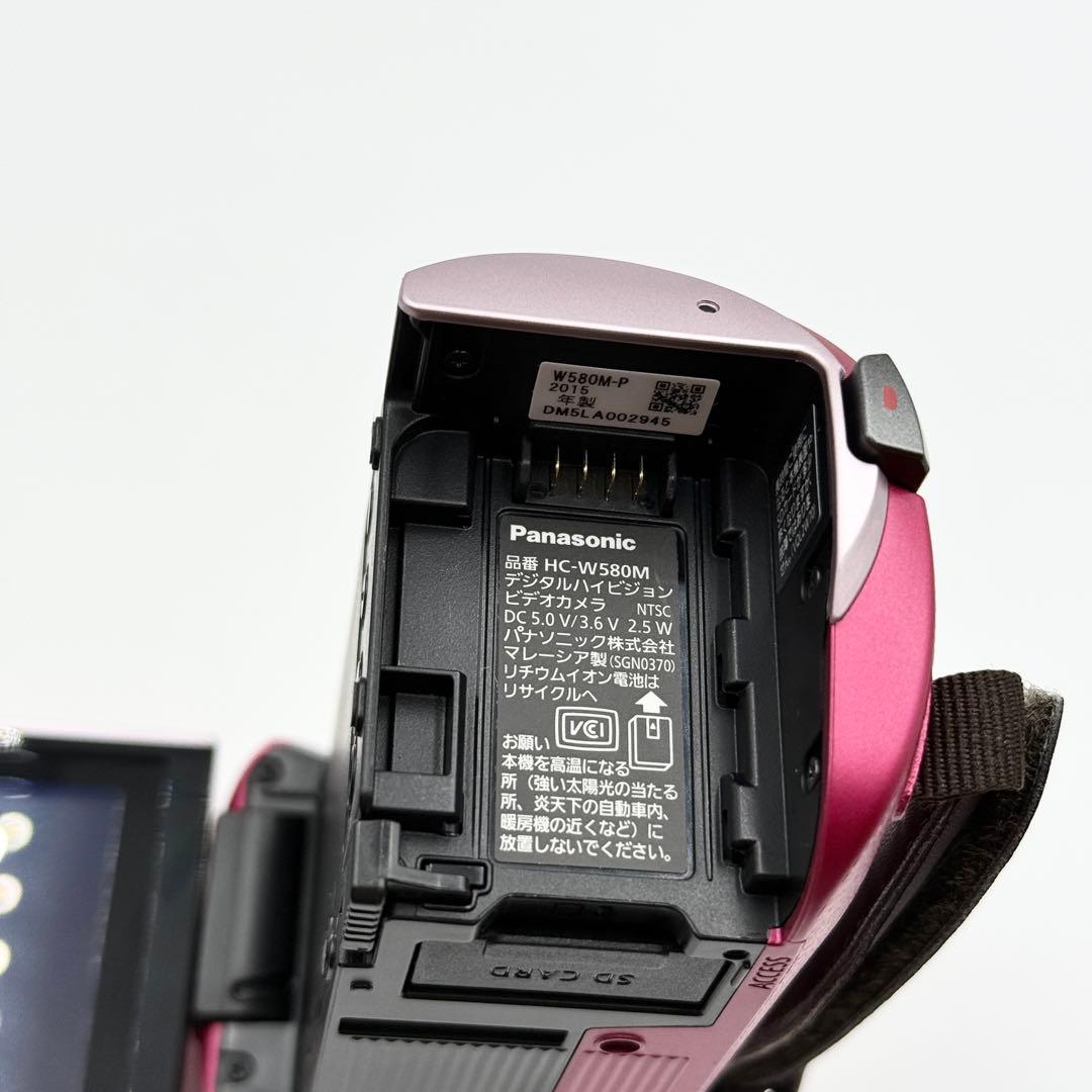 【美品】ピンク　Panasonic HC-W580M ビデオカメラ 本体