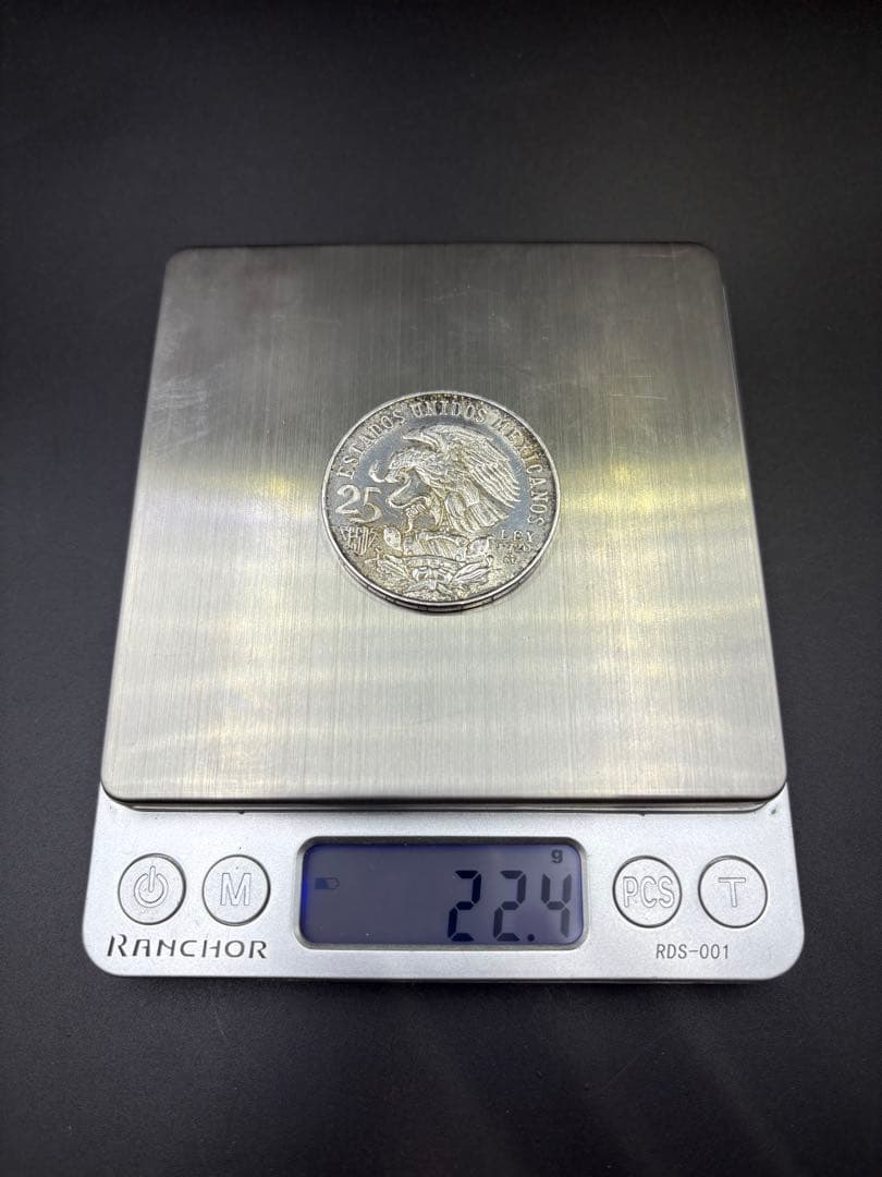 1968年　メキシコオリンピック　25ペソ　銀貨