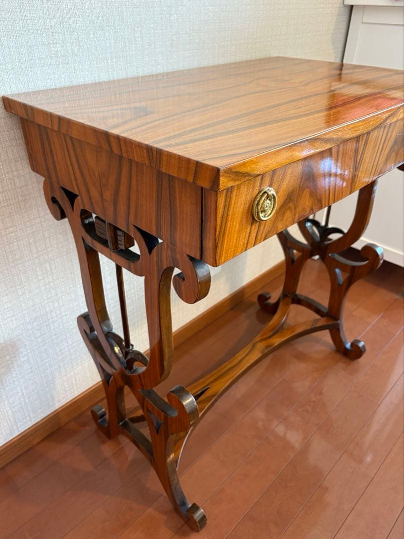 アンティーク　コンソールテーブル　引出し付き