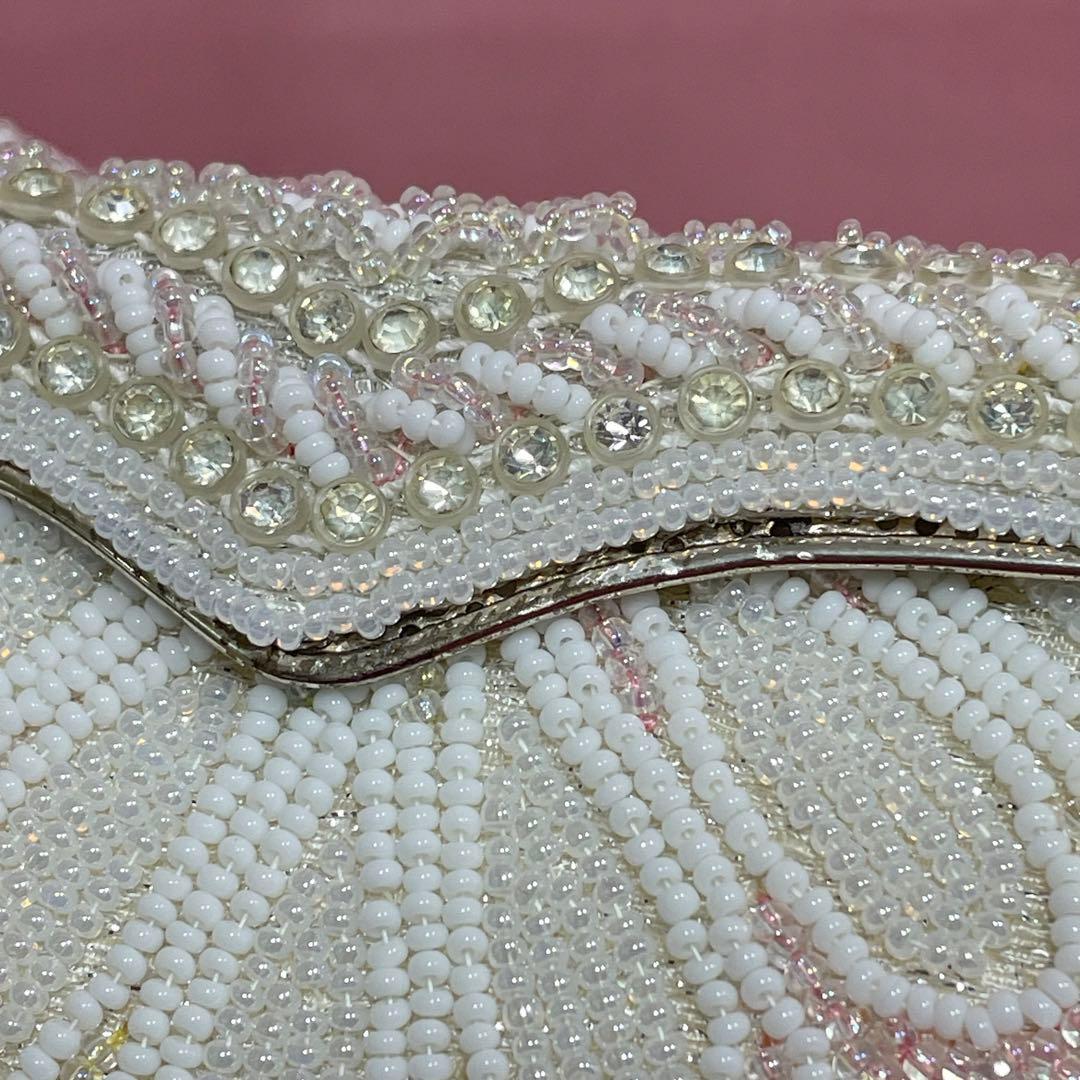 希少　貴重　はしもと　ビーズバッグ　ハンドバッグ　ガラスビーズ　FB-408共