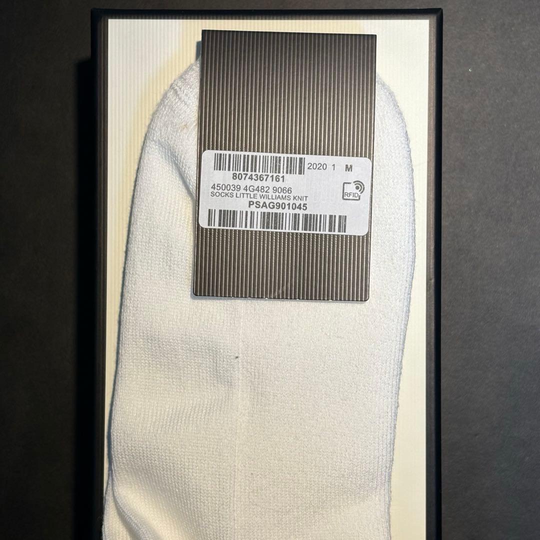 【未使用】グッチ 靴下 タイガー ホワイト ストレッチコットン　24-26cm