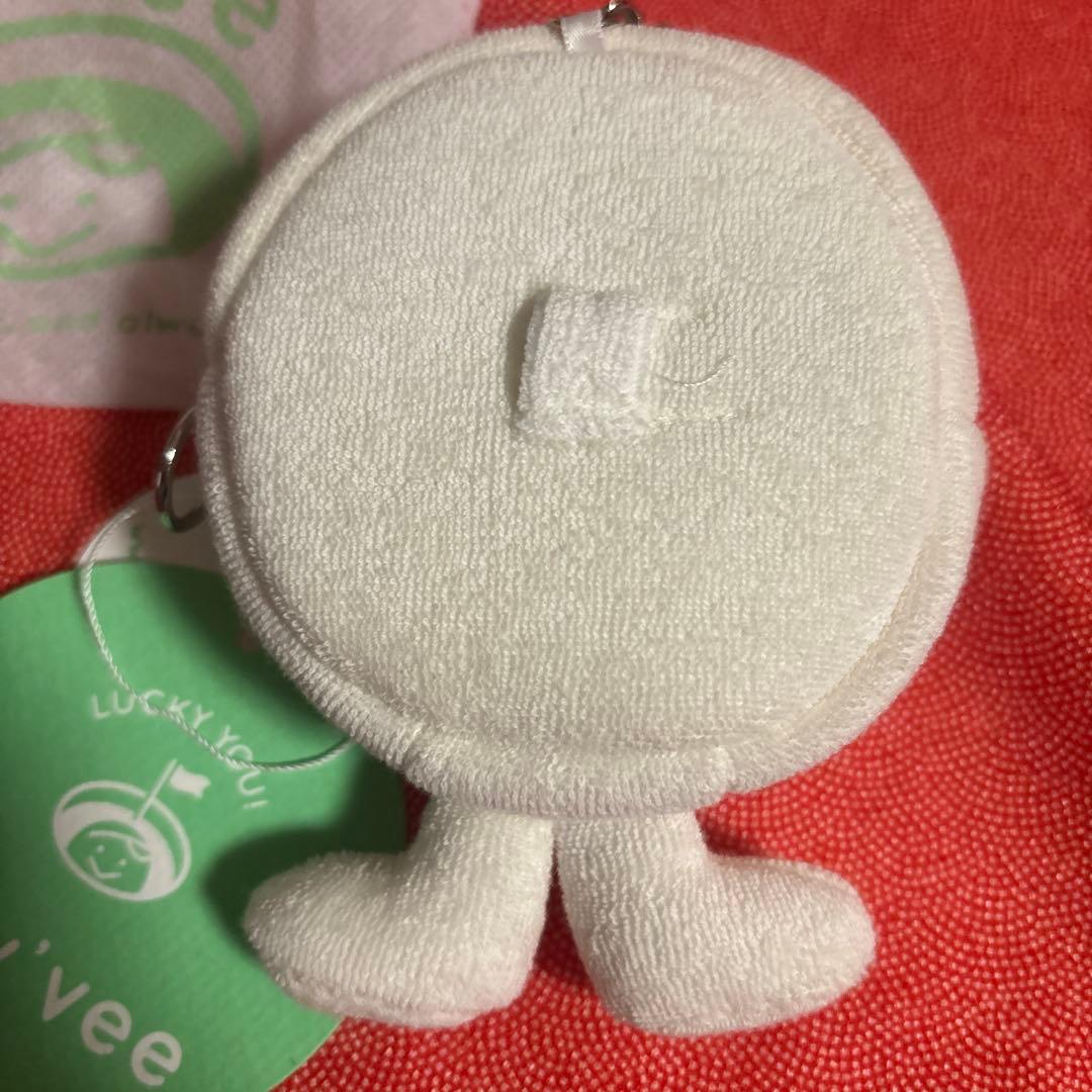 Piv'vee 布製キーホルダー メタルクリップ付き　ゴルフボール入れ