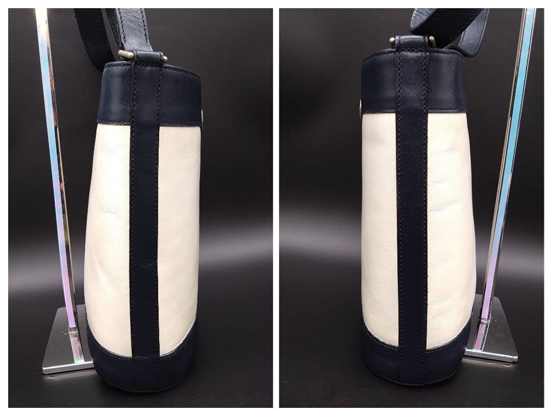 Burberrys ホースロゴ バケツ型 レザー ショルダーバッグ ノバチェック