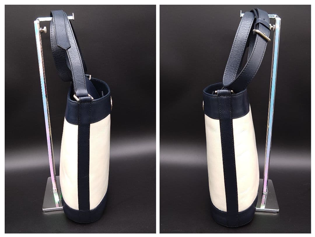 Burberrys ホースロゴ バケツ型 レザー ショルダーバッグ ノバチェック