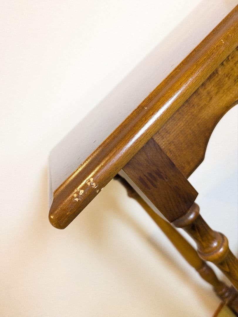 オールドカリモク サイドテーブル 花台 電話台 旧カタカナロゴ