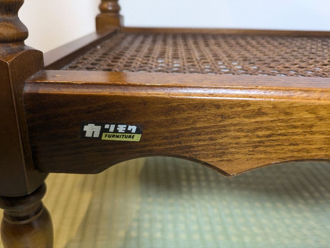 オールドカリモク サイドテーブル 花台 電話台 旧カタカナロゴ