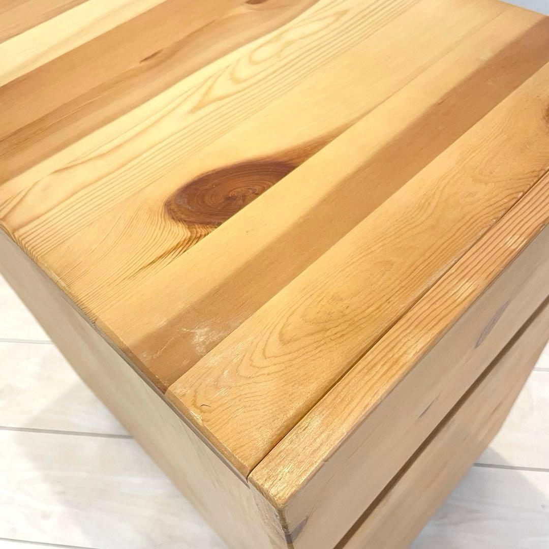 【廃盤品】無印良品 パイン材 キャビネット キャスター付 北欧 カントリー