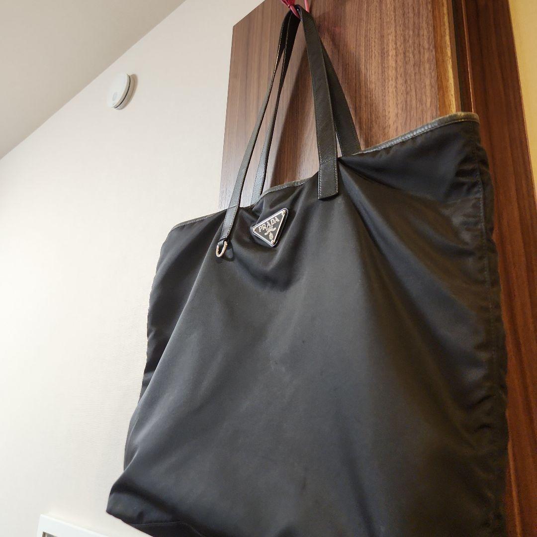 プラダ★★PRADA ブラック トートバッグ ナイロン トライアングルロゴ
