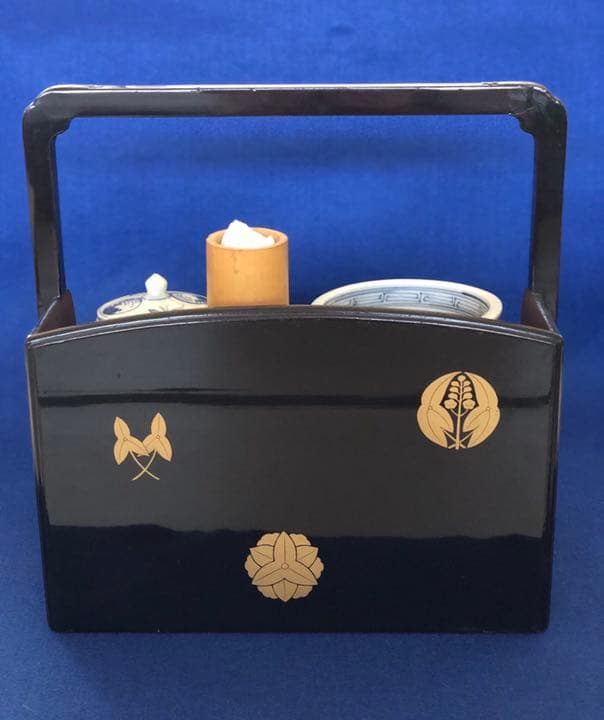 煙草盆 漆塗り 古伊万里灰いれ