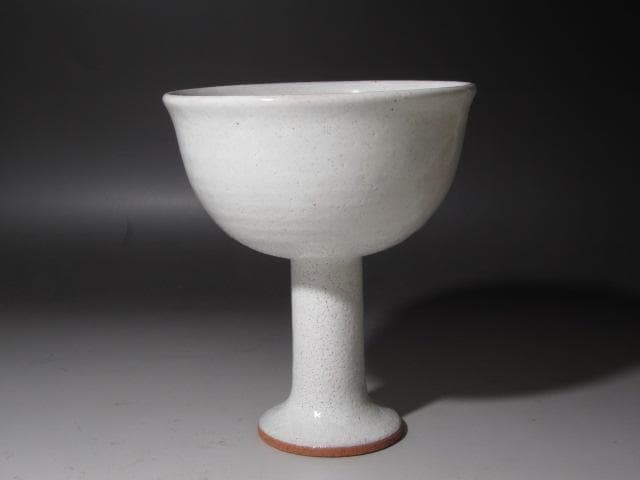 ★　松井康成　粉引馬上杯　茶碗　表千家十三代即中斎の花押がございます★x336