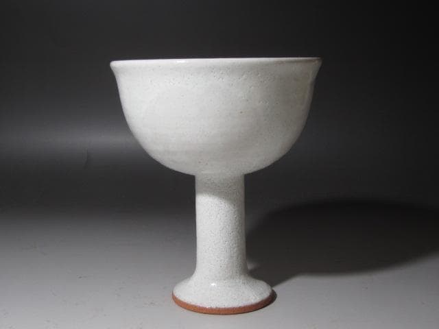 ★　松井康成　粉引馬上杯　茶碗　表千家十三代即中斎の花押がございます★x336