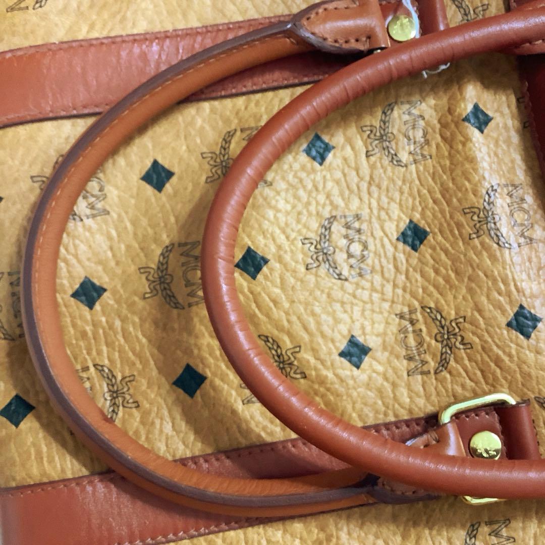 MCM エムシーエム ヴィンテージ ヴィセトス レザー ボストンバッグ