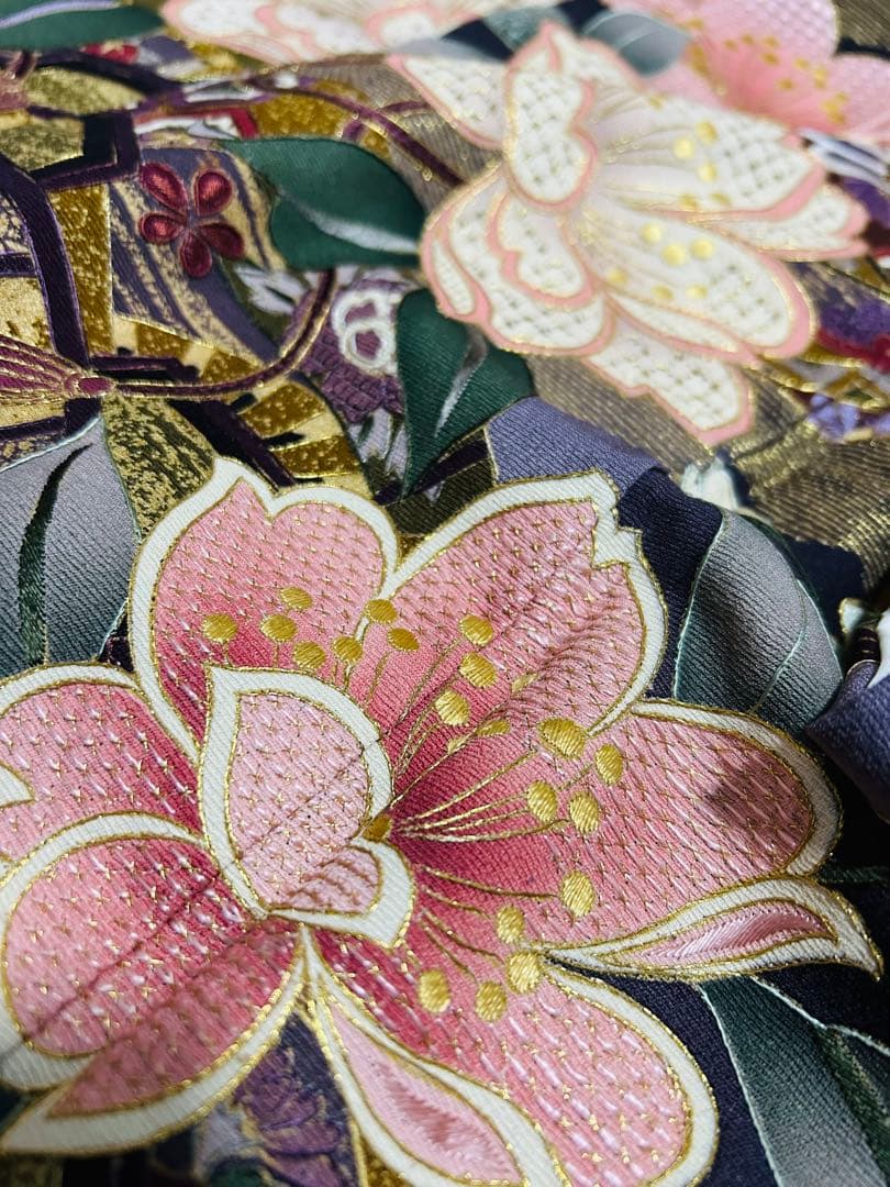 最高級汕頭総刺繍の届いて直ぐお召しになれます お振袖25点フルセット　やまと誂製