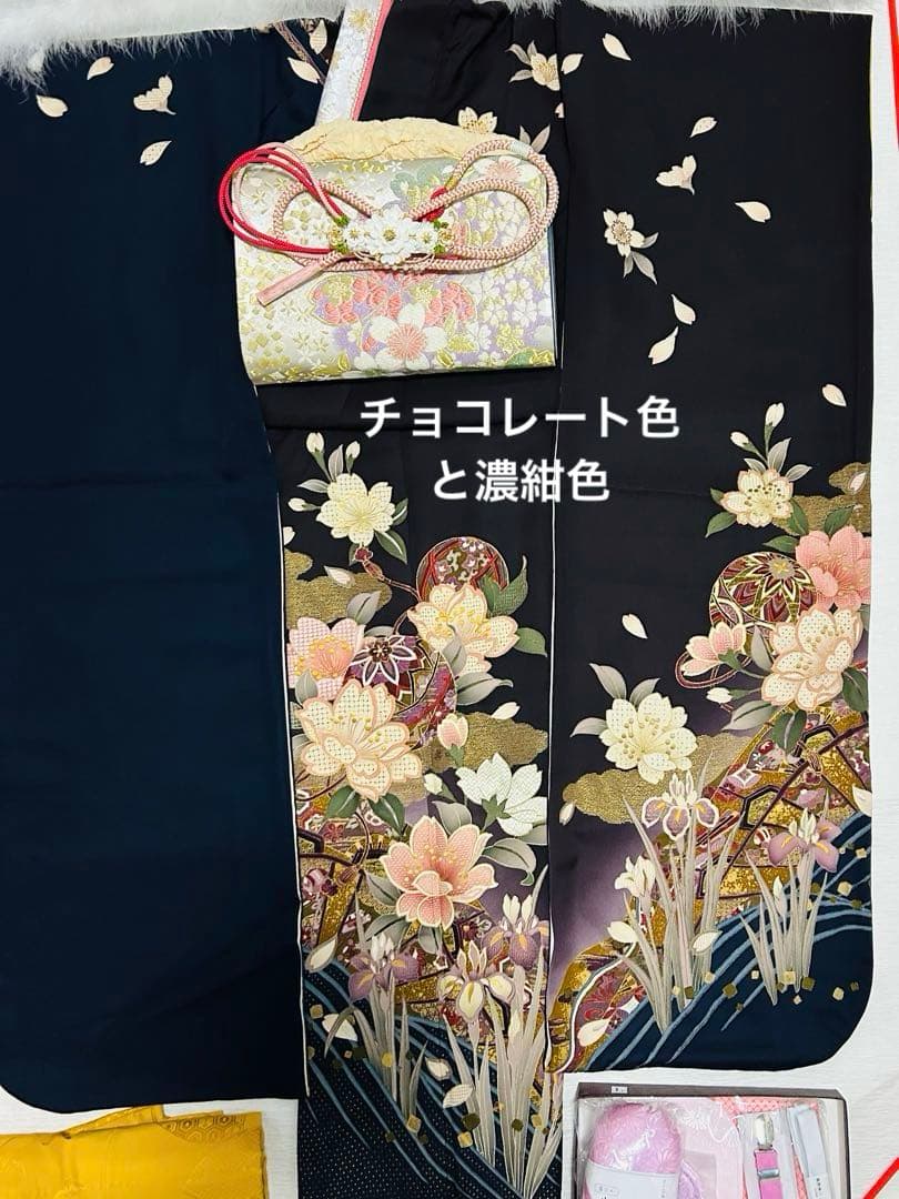 最高級汕頭総刺繍の届いて直ぐお召しになれます お振袖25点フルセット　やまと誂製