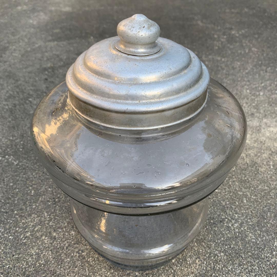 アンティーク ガラス瓶 タル型 古カラス 古道具 昭和レトロ