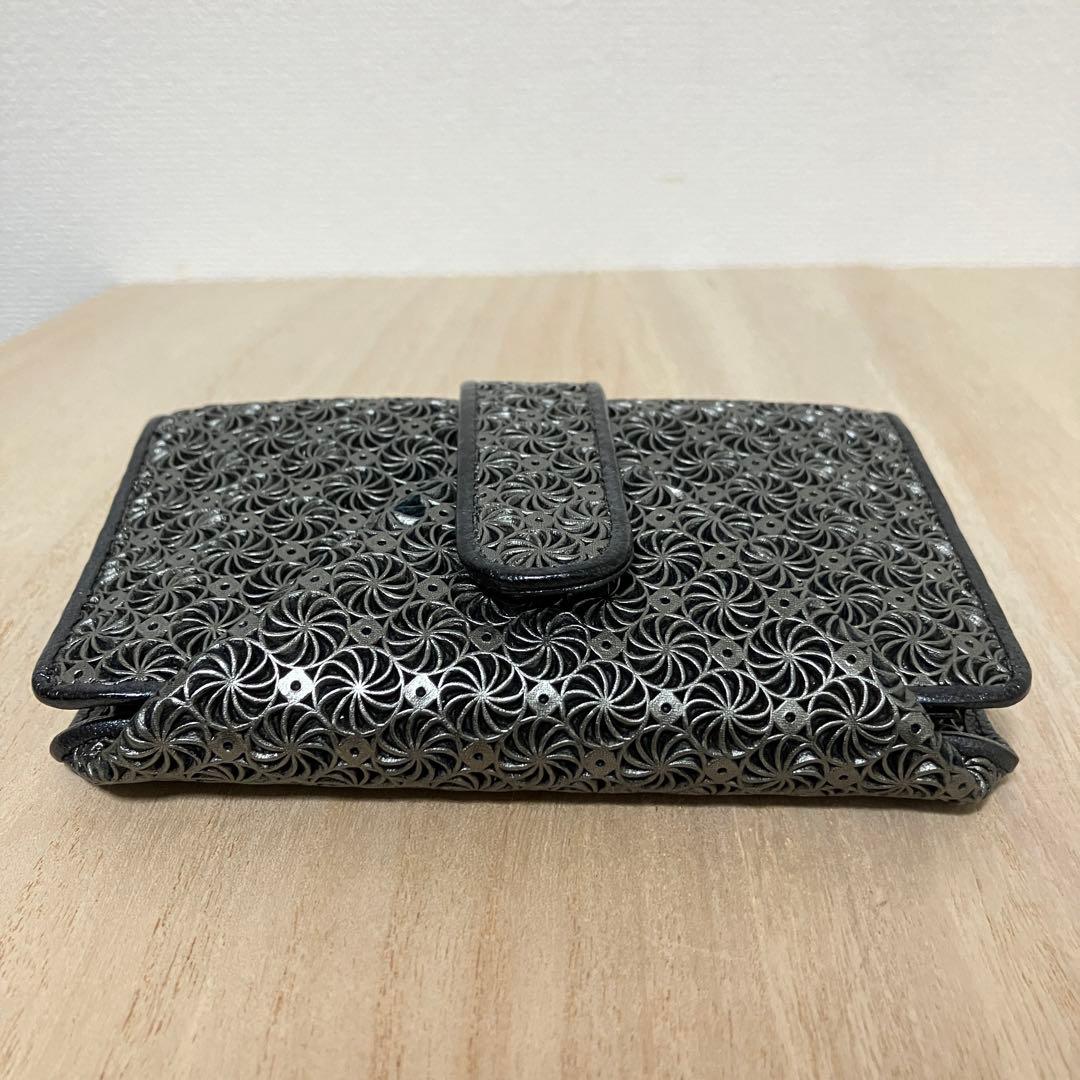 極美品✨ヒロコハヤシ✨ジラソーレ✨ミニモ ✨折り財布✨黒✨ブラック