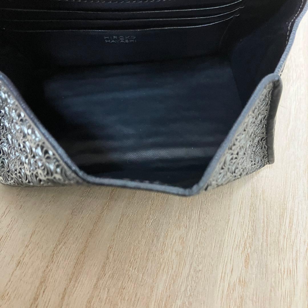 極美品✨ヒロコハヤシ✨ジラソーレ✨ミニモ ✨折り財布✨黒✨ブラック