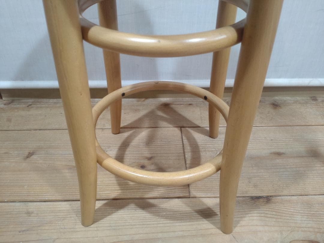 秋田木工　曲木スツール　ブナ材　カウンターチェア　高さ51㎝　2脚セット